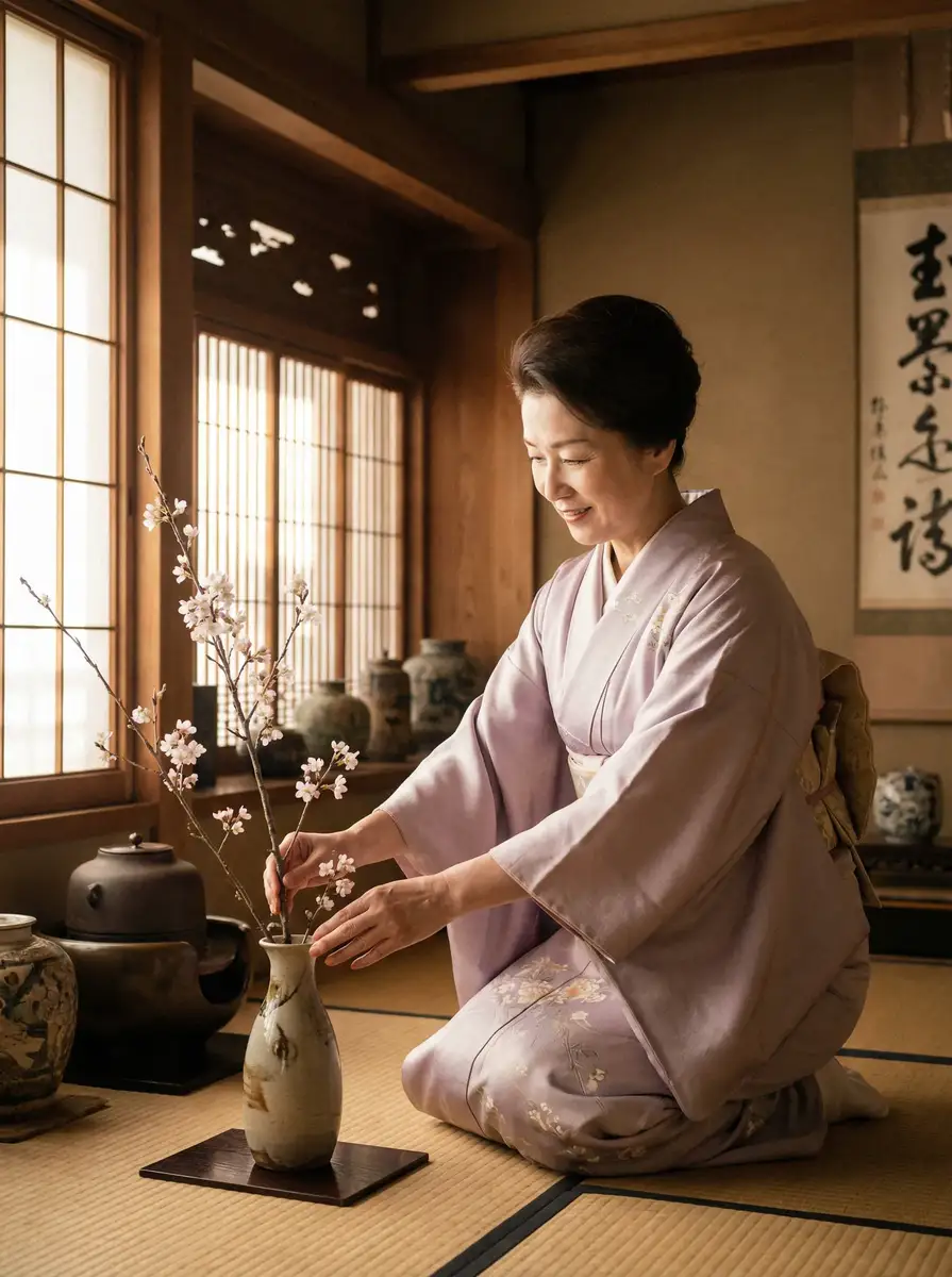 一位优雅的 撸撸杜-精品视频资源|高清播放|免费无限试看 在和室中插花